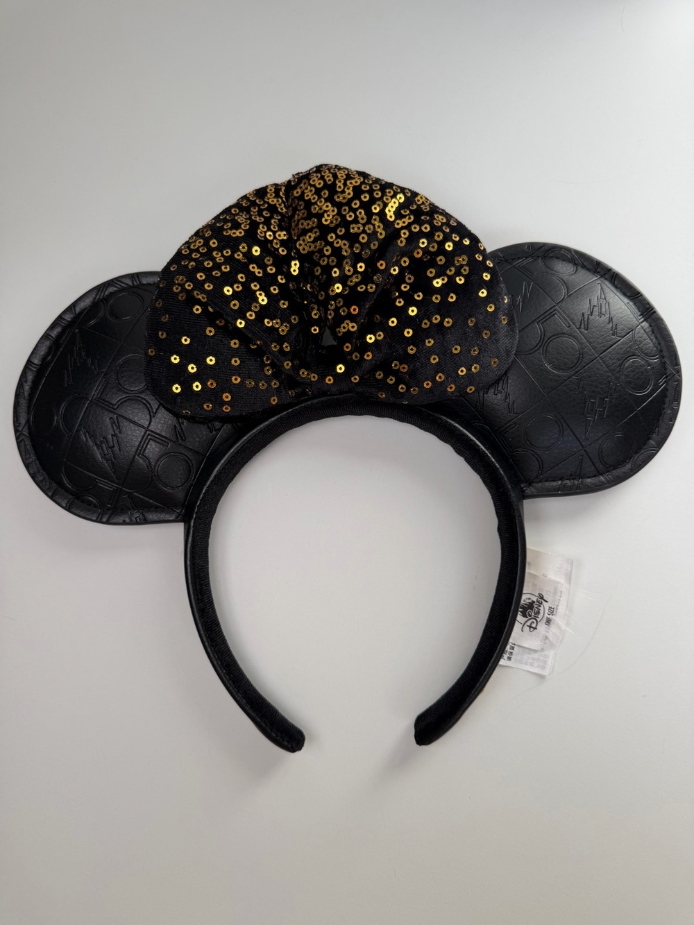 Walt Disney World 50th Anniversary Black Gold Minnie Ear Headband